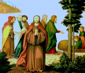 « JESUS invective les villes infidèles » détail du retable de Montbéliard H.FÜLLMAURER (XVI°Siècle) VIENNE