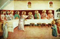                     détail de « La Cène »     de  FRA ANGELICO  (1436 ) Florence                                                                        