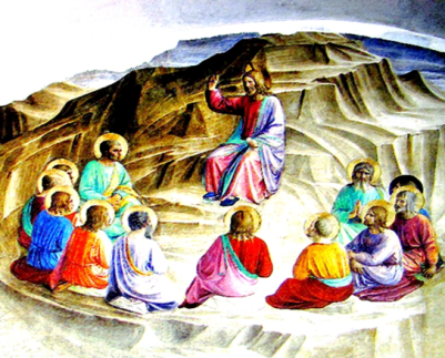          ‘Sermon de JESUS sur la montagne’  détail                Fra  ANGELICO  1437/45  - Florence 